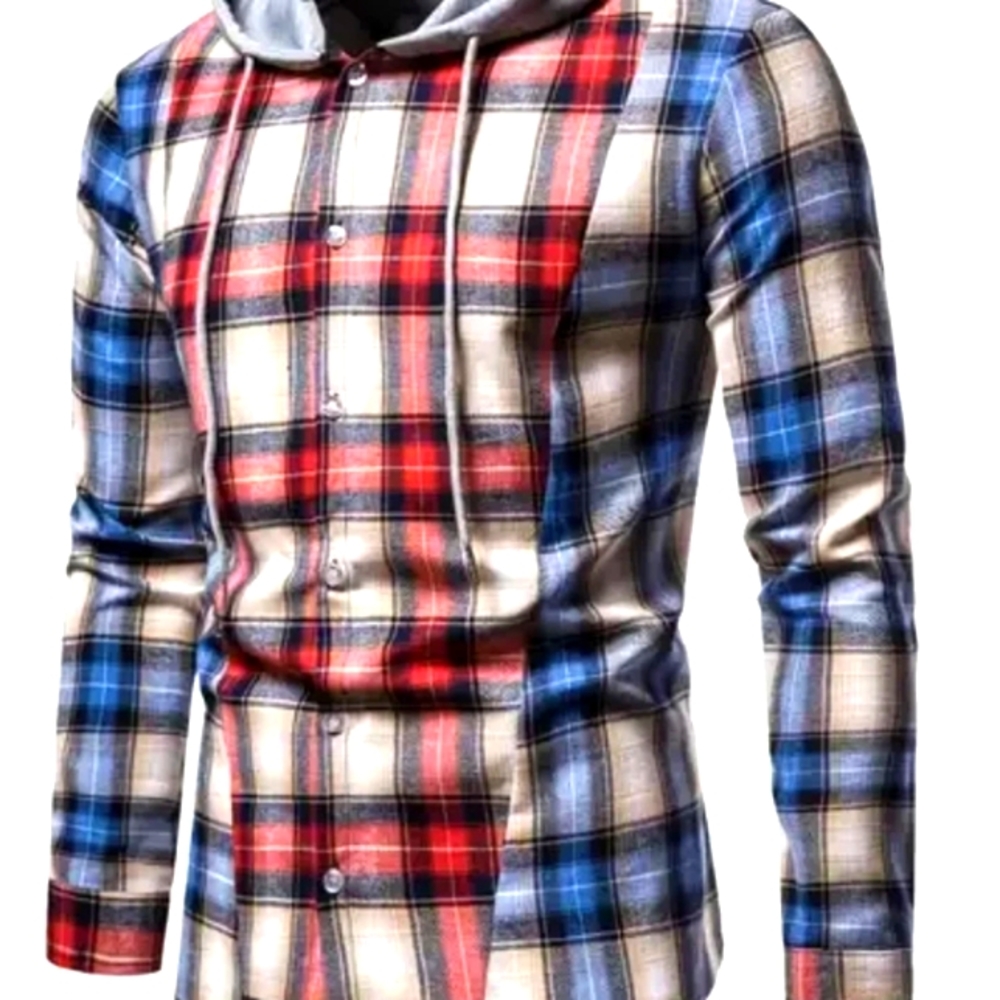 Fannel hoodie shirt